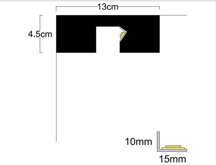 Профил за скрито LED осветление LD-03