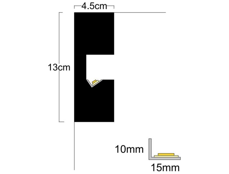 Профил за скрито LED осветление LD-03