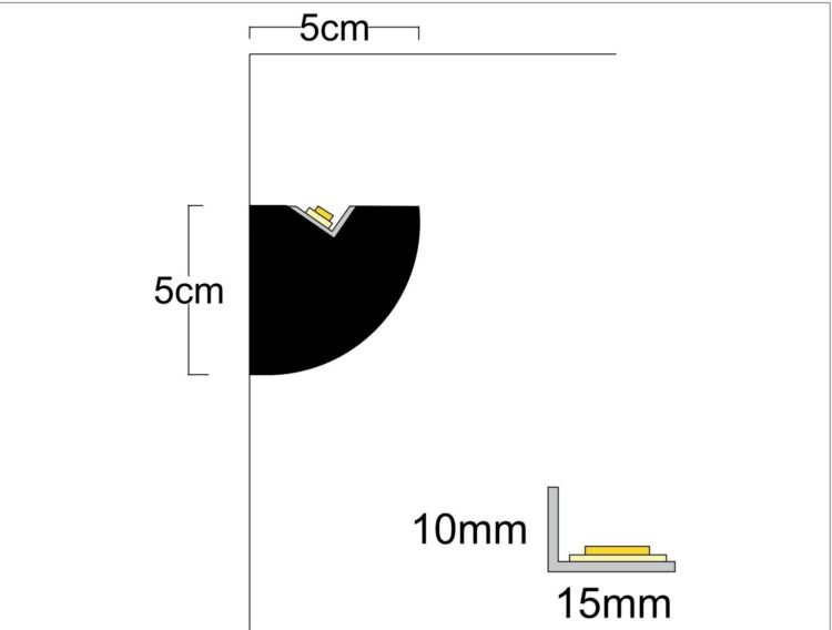 Профил за скрито LED осветление LD-06