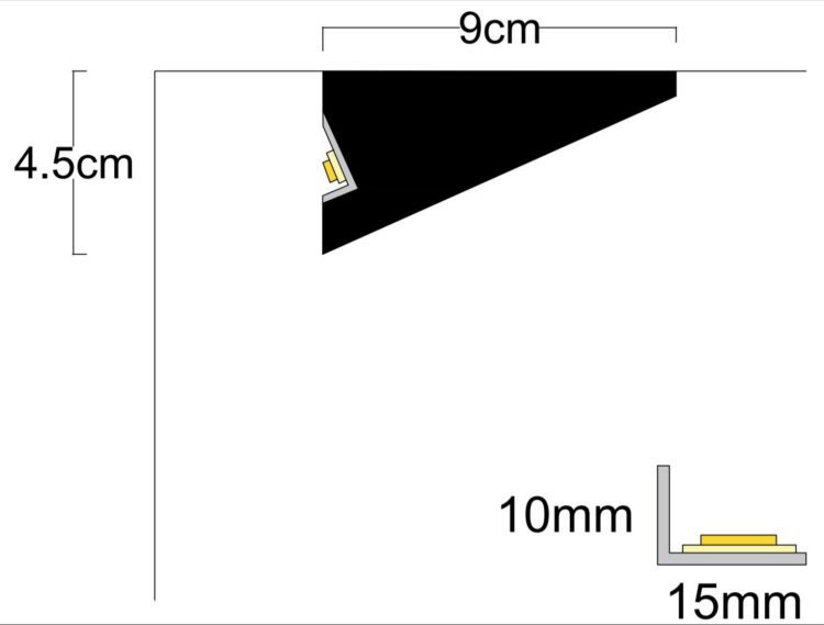 Профил за скрито LED осветление LD-10