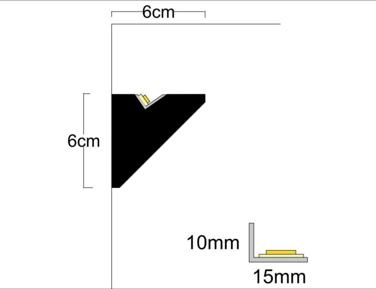 Профил за скрито LED осветление LD-13