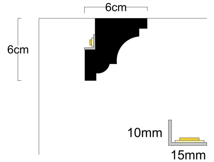 Профил за скрито LED осветление LD-30
