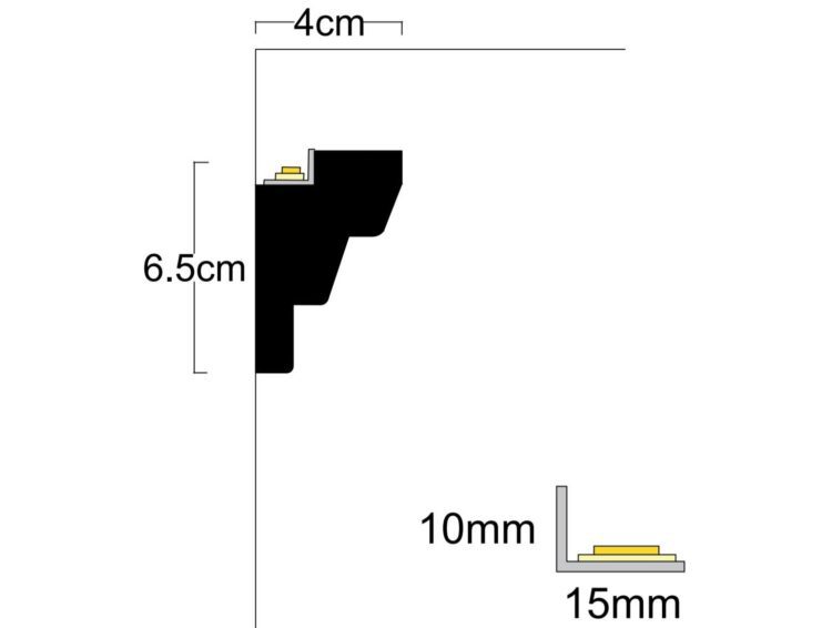 Профил за скрито LED осветление LD-33
