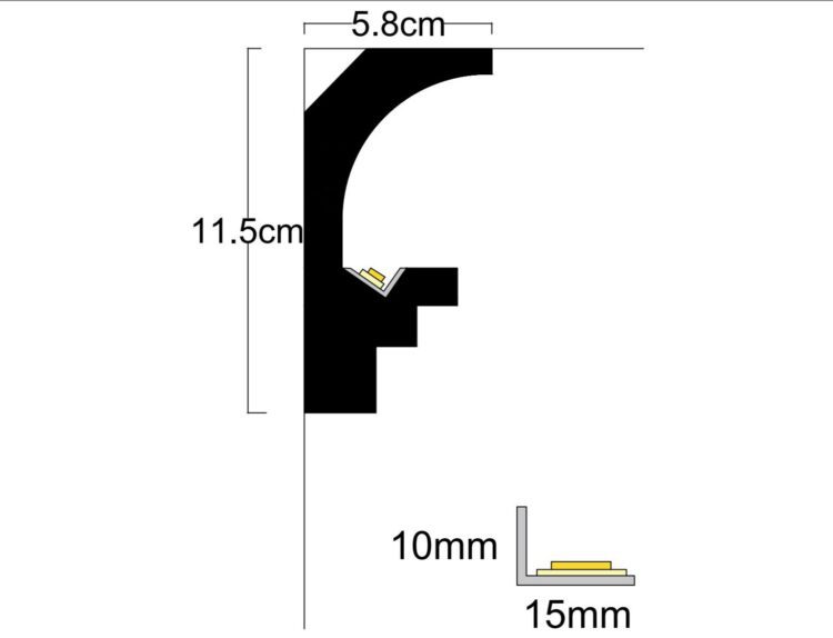 LD 02_00 Профил за скрито LED осветление LD-02L
