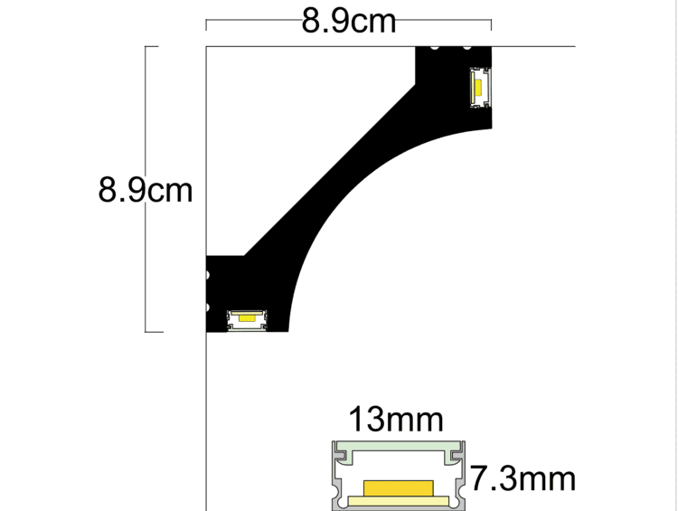 Профил за скрито LED осветление LD-40.2