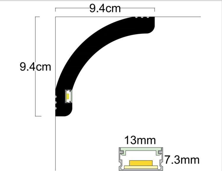 Профил за скрито LED осветление LD-53