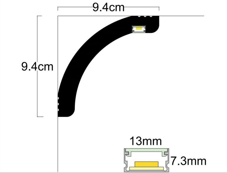 Профил за скрито LED осветление LD-53