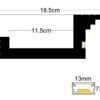 Профил за скрито LED осветление LD-61
