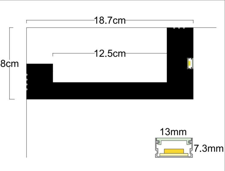 Профил за скрито LED осветление LD-65