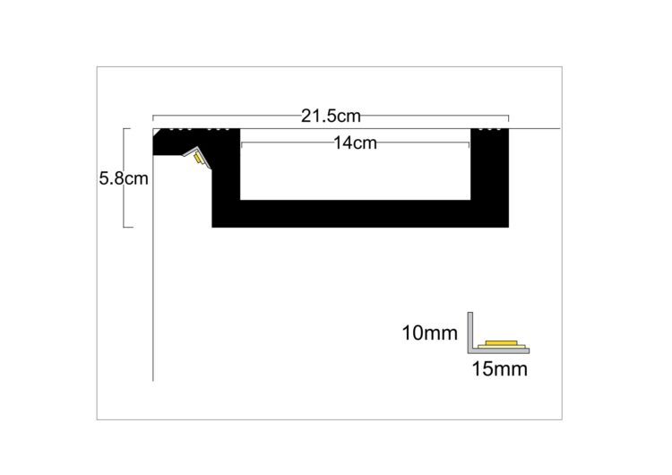 Профил за скрито LED осветление LD-66