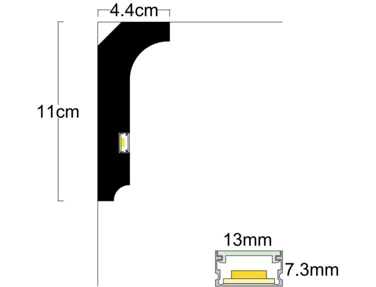 Профил за скрито LED осветление LD-68